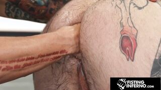 FistingInferno - Muscular Tattooer Rosebuded By Jock Knuckle