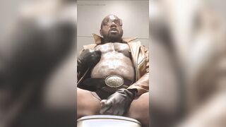 Preview: BIG BLACK COCK Muscle Father Rest Room Jerk