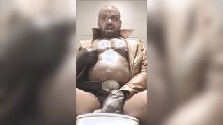 Preview: BIG BLACK COCK Muscle Father Rest Room Jerk