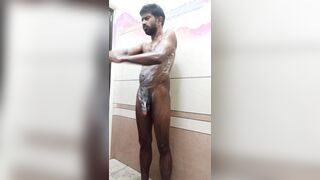 Mallu Man Bathing Vignette