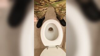 Military urinate and smoke