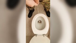 Military urinate and smoke