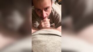 Fellating Daddy’s Xxl Fuck-Stick (with Jizz Flow)