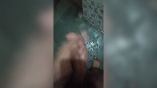 Indian adorable guy wanking alone in home