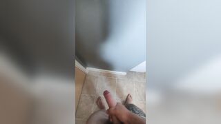 Teenager milking his dick