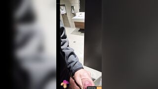 johnholmesjunior demonstrate's big stiff white fuck-stick and shoots phat jizz stream in engaged canadian airport shower