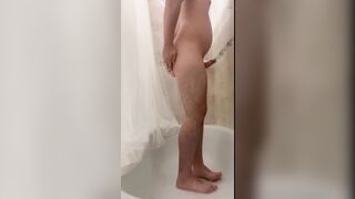 Youngster jacking in the bathroom