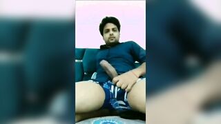 Desi young fellow onanism with humungous manstick