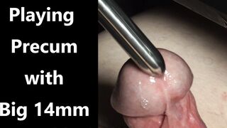 Extraordinary 13mm & 14mm Sounding Close-up Fetish Frenulum Torment Live groaning