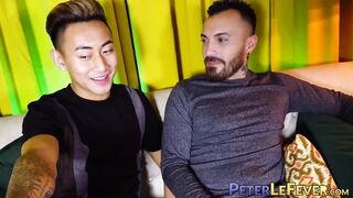 Slutty gaysian throatfuck before hardcore bareback pounding