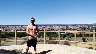 I JACK at the viewpoint of the city of LEON, SPAIN