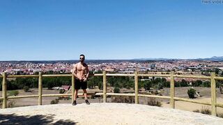 I JACK at the viewpoint of the city of LEON, SPAIN