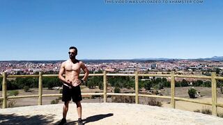 I JACK at the viewpoint of the city of LEON, SPAIN