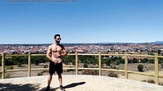 I JACK at the viewpoint of the city of LEON, SPAIN