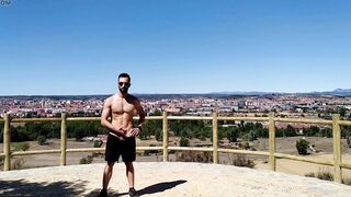 I JACK at the viewpoint of the city of LEON, SPAIN