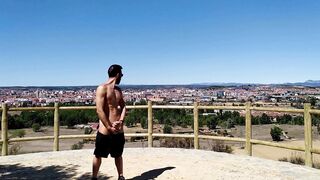 I JACK at the viewpoint of the city of LEON, SPAIN