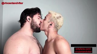 2 SCORCHING FELLOWS SMOOCHING AND INHALING AMPLE MONSTROUS SPEAR - Vincent and Vitor