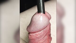 DO NOT SIGHT IF SOFT! 14mm Sounding Gigantic Uncircumcised Head Ultra Close-up w Jizz Flow POINT OF VIEW 4K