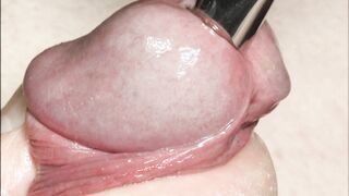 DO NOT SIGHT IF SOFT! 14mm Sounding Gigantic Uncircumcised Head Ultra Close-up w Jizz Flow POINT OF VIEW 4K