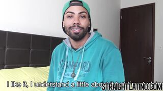 Straight Latino barebacked POV and takes cum in mouth