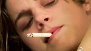 Ayden James solo cockstroking while smoking cig butt