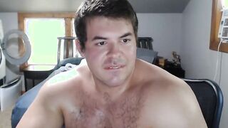 furry pecs greased and steamy on web cam