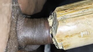 Indian teenager loves boning a bomboo crevice of a spade treat