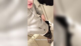 Teenager dude wank off Random dude in the public rest room understall and make him spunk