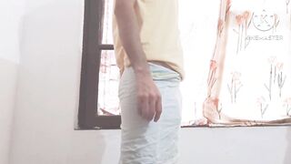 Tamil Desi indian Tution professor flashing his yam-sized pink cigar dressed in Lungi desi fashion assfucker big black cock beef whistle