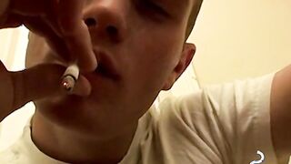 Steamy cockstroking with hardcore smoker Bryce Corbin