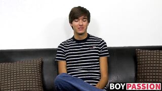 Fresh homo Jayson Steel interviewed before jacking off