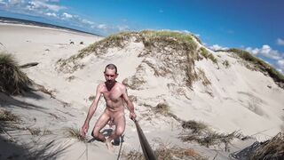 Nude in the danish Dunes having a superb day