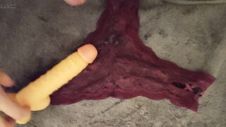 Ginormous man milk orgasm on a pal's panty underpants