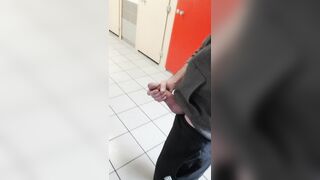 Jerk at public rest room