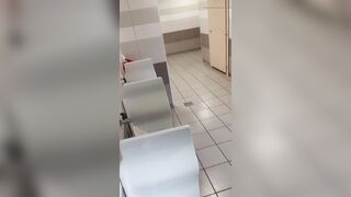 Jerk at public rest room