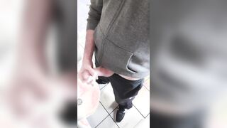 Jerk at public rest room