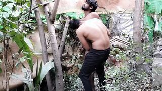 Indian Desi Village Junior Super-Fucking-Hot Bum Chum and black bum chum ravaging treehouse woods.