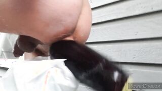 Thickest eggplant assfuck and enormous faux-cock rectal spreading