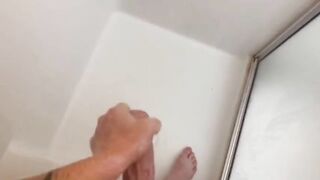 Desi fellow masterbating in shower monstrous fuck-stick