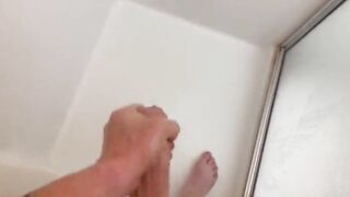 Desi fellow masterbating in shower monstrous fuck-stick