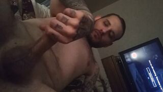 Jerking off with stiffy ring