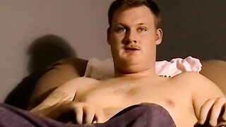 Fat white dude with mustache has a dick sucking session