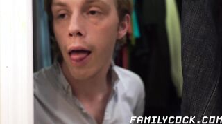 Twink takes it in the ass doggy bareback after blowjob