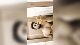 Indian Desi Muscled Man Showcasing Yam-Sized Black Beefstick Lund, Solo Jizm..