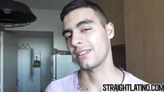 Gay for pay latino pounded bareback after POV blowjob