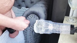 Wordy Masturbator Dad DILF Drilling His Fleshlight