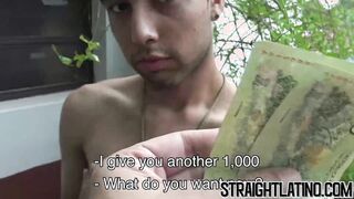 Skinny straight Latino barebacked hard in exchange for money