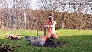 homemade gonzo soiree clean-shaved punk youngster sub cockslut fag with foreskin sizzling and naughty introduced from chinese tormentor outside as sextoy public mega-bitch cockslut