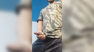 army soldier gets insane plays with his thick full salute and jacks