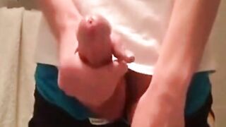 Undie boy with big peehole ruins his orgasm5555